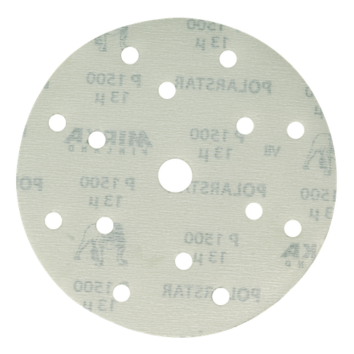 Фото товара "POLARSTAR Шлифовальный диск, полиэсторвая пленка, карбид кремния, 15 отверстий, Р1000"
