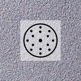 Q.SILVER Шлифовальный диск, латексная бумага, оксид алюминия, 150 мм, 15 отверстий, Р320