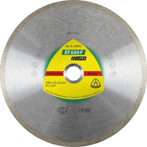 Фото товара "DT600F Алмазный диск по кафелю и керамике, ø 180х1,6х30 мм, - 1 шт/уп. DT/SUPRA/DT600F/S/180X1,6X30/25,4/GR/7"