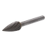 Фото товара "Борфреза форма G сфероконическая с заостренным концом, D=12 мм, d=6 мм, FL=25 мм, L=70 мм, твердосплавная"