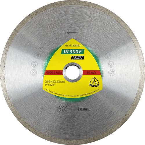 Фото товара "DT300F Алмазный диск по кафелю и керамике, ø 115х1,6х22,23 мм, - 1 шт/уп. DT/EXTRA/DT300F/S/115X1,6X22,23/GR/7"